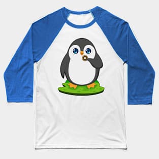 Penguin Donut Baseball T-Shirt